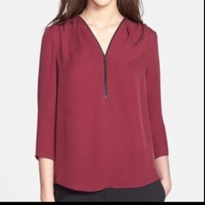 Theory sala silk blouse
